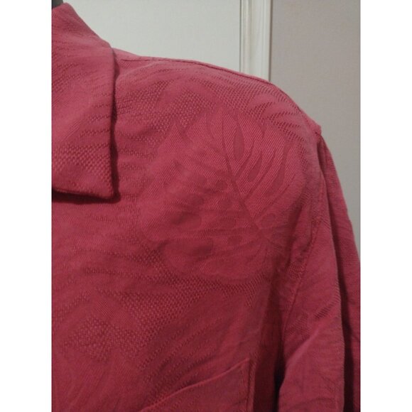 New NWT Caribbean Roundtree & Yorke Red Hawaiian Floral Button Shirt Mens XL - Picture 5 of 12